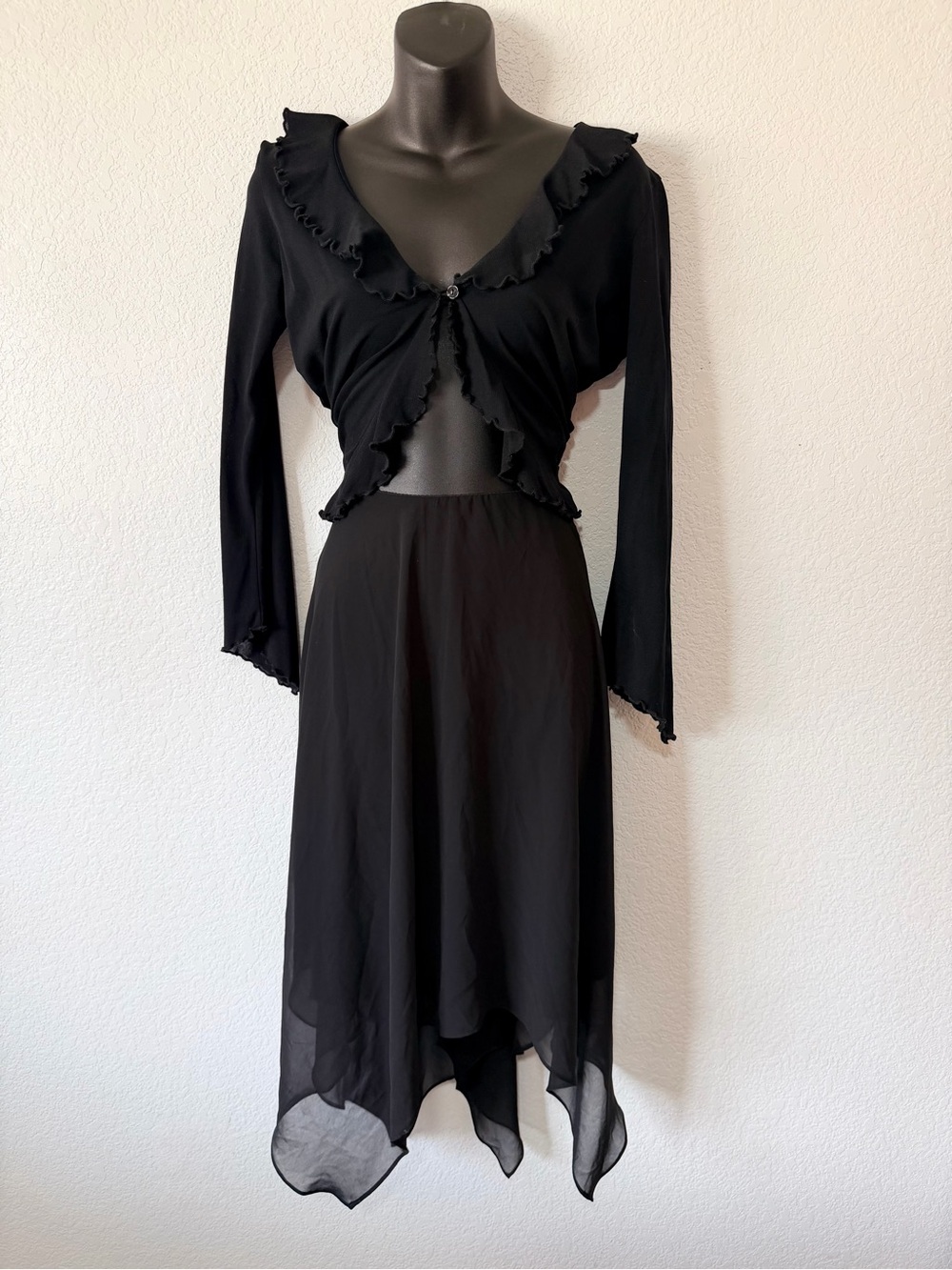 JBS Black Chiffon Flowy Skirt